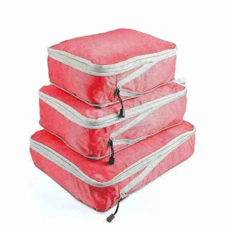 3Pcs Comp. Packing Cubes Expandable Travel Bags Organizer - Random Color