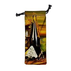 6 W x 15.5 H Inch Wine Drawstring Bag (Q880822)