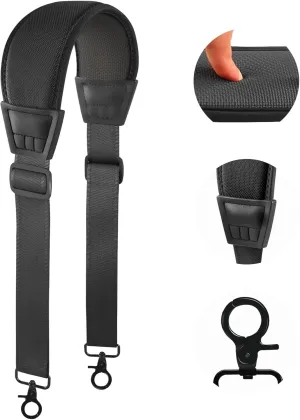 67" Bag Strap with Large Metal Hook and Dual Adjustable Buckles, Soft Adjustable Universal Replacement Neoprene Non-Slip Luggage Strap Fits Duffle/Messenger/Tool Bag/Golf Bag/Crossbody