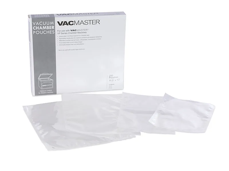 8"x12" Chamber Vac Pouches, 4-Mil, 1000/Case