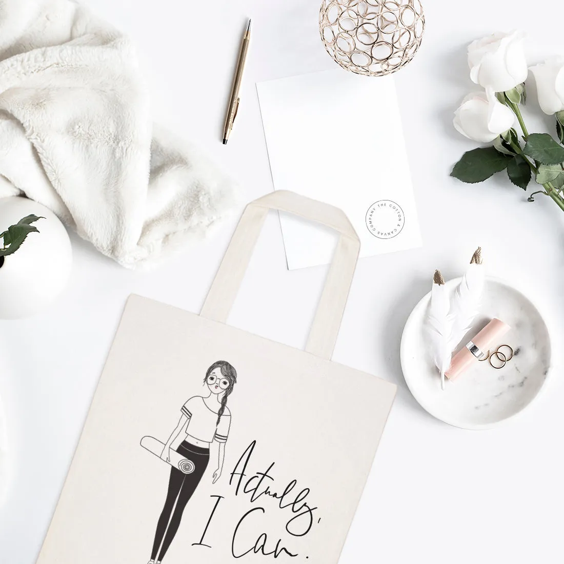 Actually, I Can Cotton Canvas Tote Bag by The Cotton & Canvas Co.