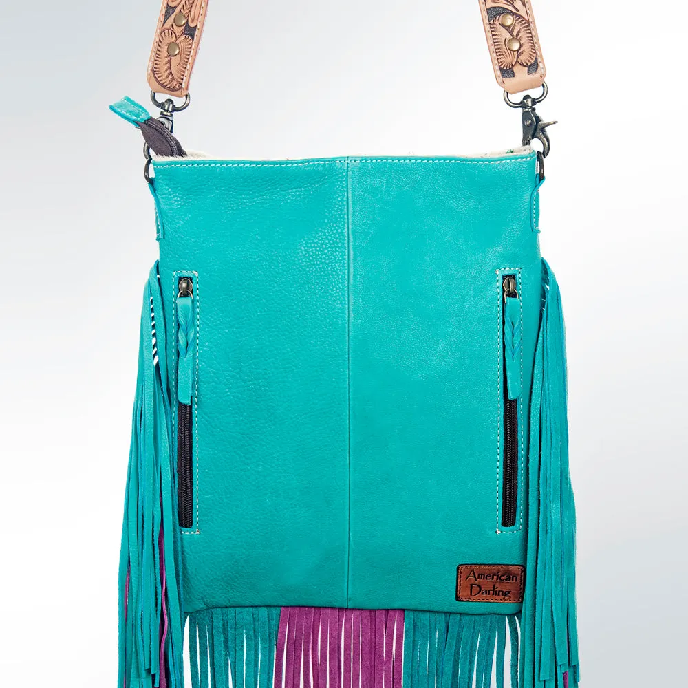 American Darling ADBGS192D Messenger Hair On Genuine Leather Women Bag Western Handbag Purse