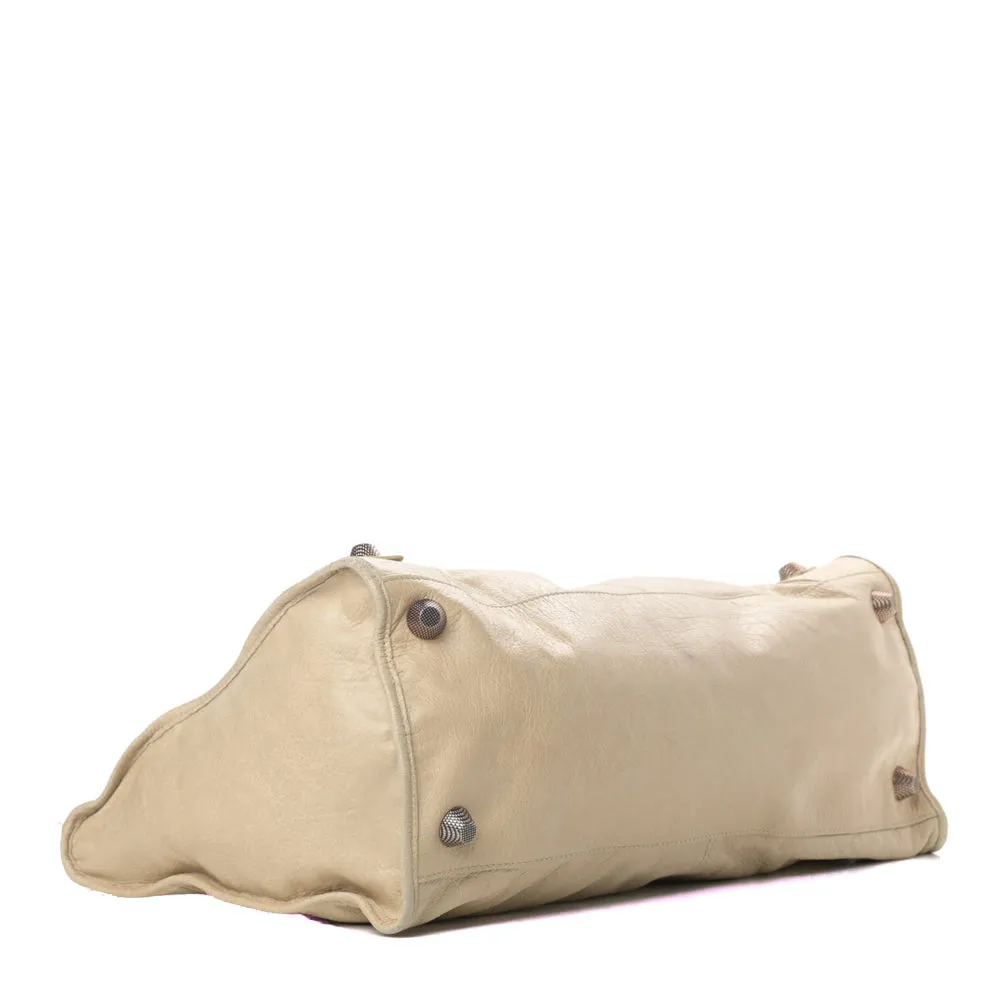 Balenciaga Praline Lambskin Leather Giant 21 Rose Gold Work Bag