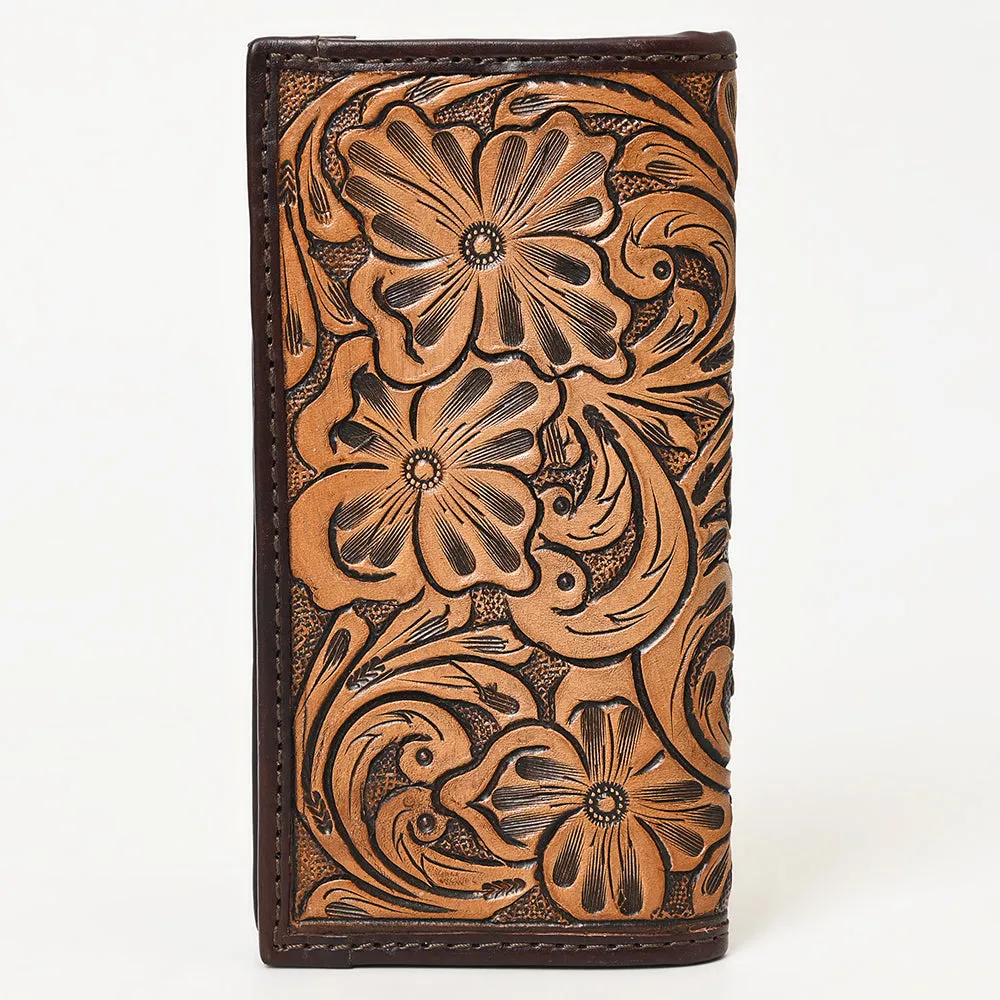 BAR H EQUINE Western Floral Rodeo Bifold Men Women Genuine American Leather Wallet