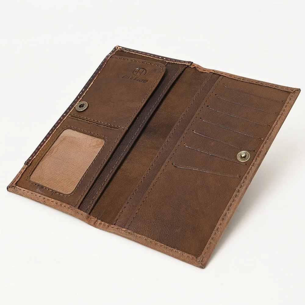 BAR H EQUINE Western Floral Rodeo Bifold Men Women Genuine American Leather Wallet