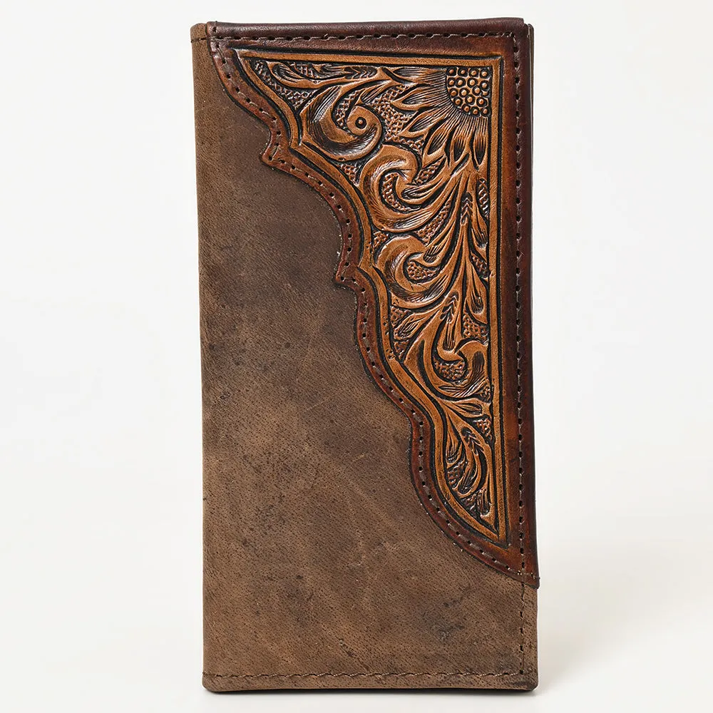 BAR H EQUINE Western Floral Rodeo Bifold Men Women Genuine American Leather Wallet