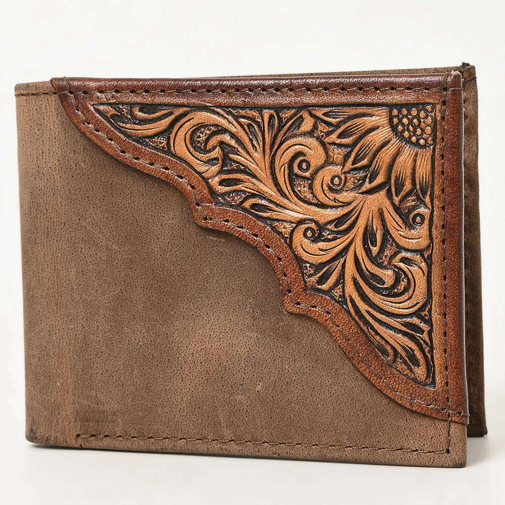 BAR H EQUINE Western Floral Rodeo Bifold Men Women Genuine American Leather Wallet