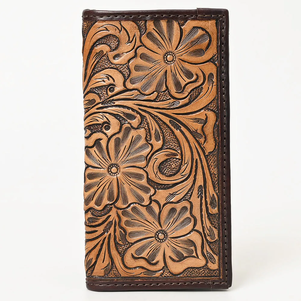 BAR H EQUINE Western Floral Rodeo Bifold Men Women Genuine American Leather Wallet