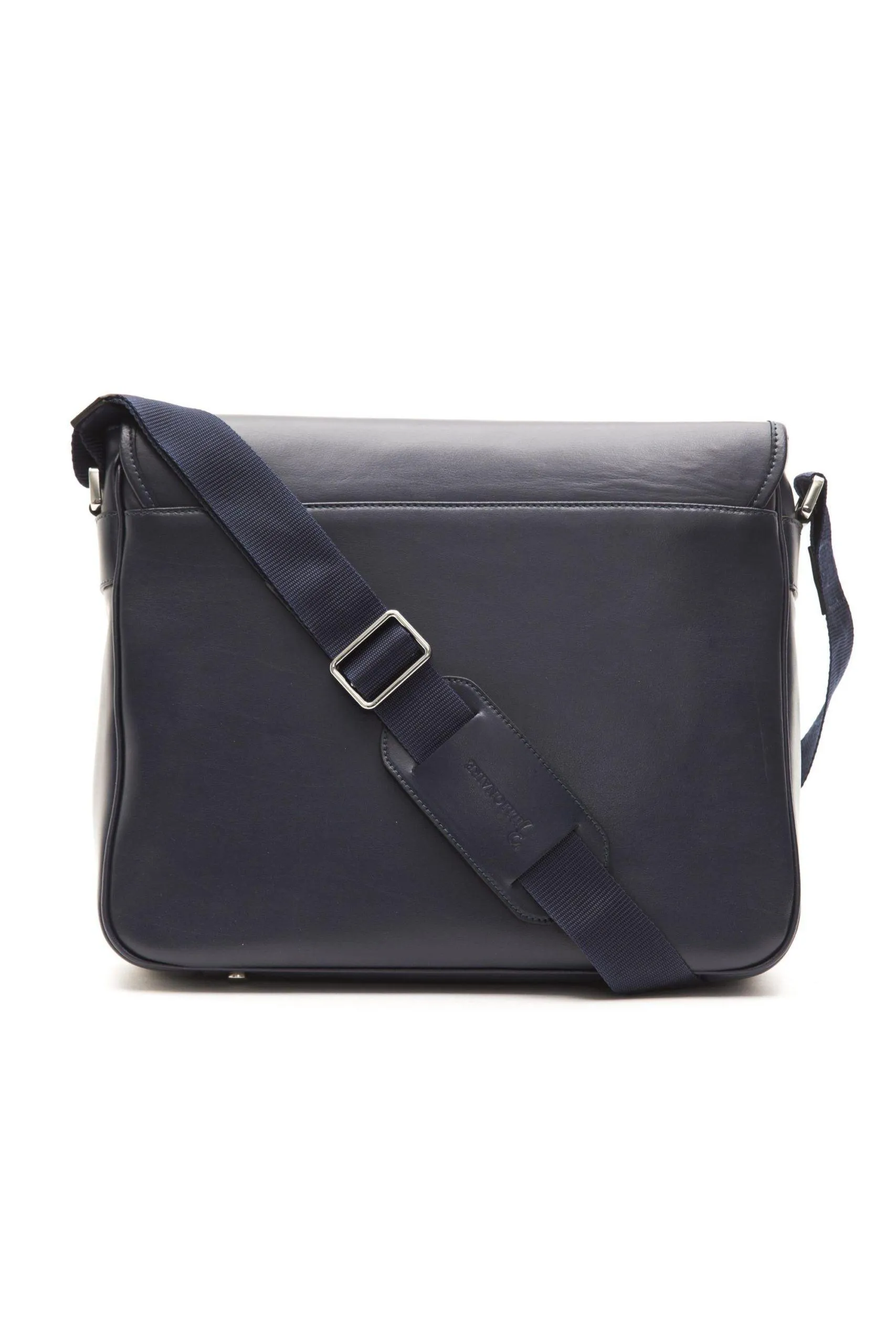 Billionaire Italian Couture Blue Leather Messenger Bag