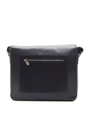 Billionaire Italian Couture Blue Leather Messenger Bag