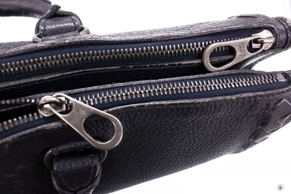 Bottega Veneta Vintage Briefcase Black Lambskin Briefcases