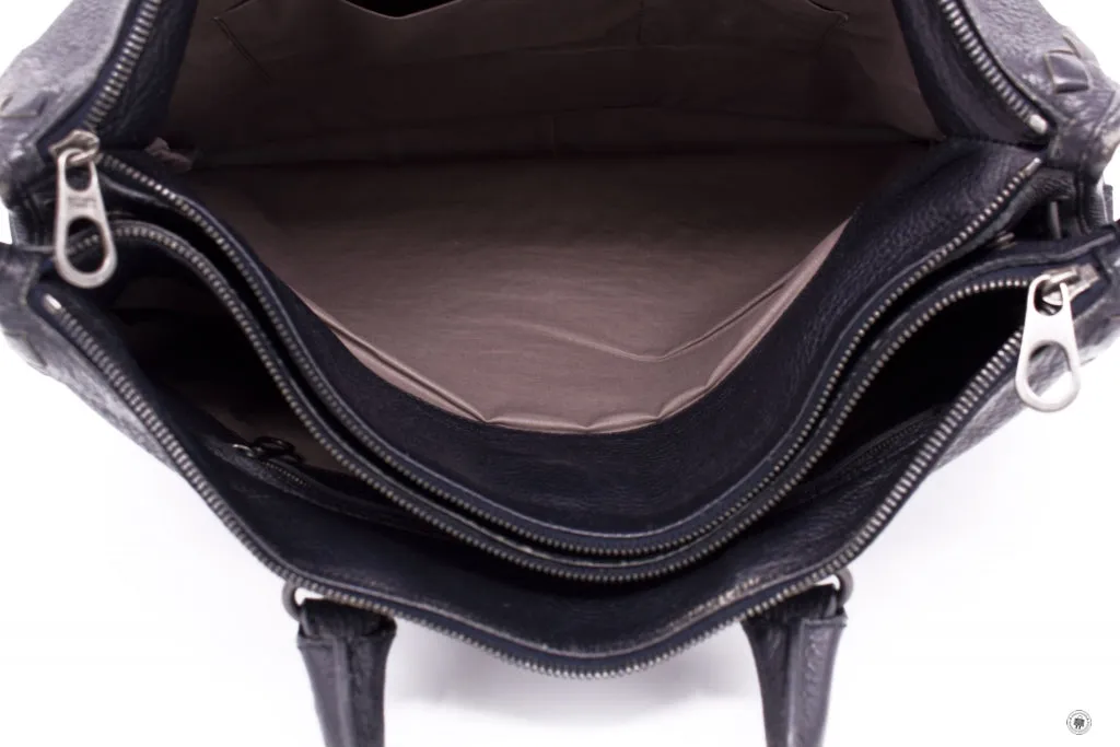 Bottega Veneta Vintage Briefcase Black Lambskin Briefcases