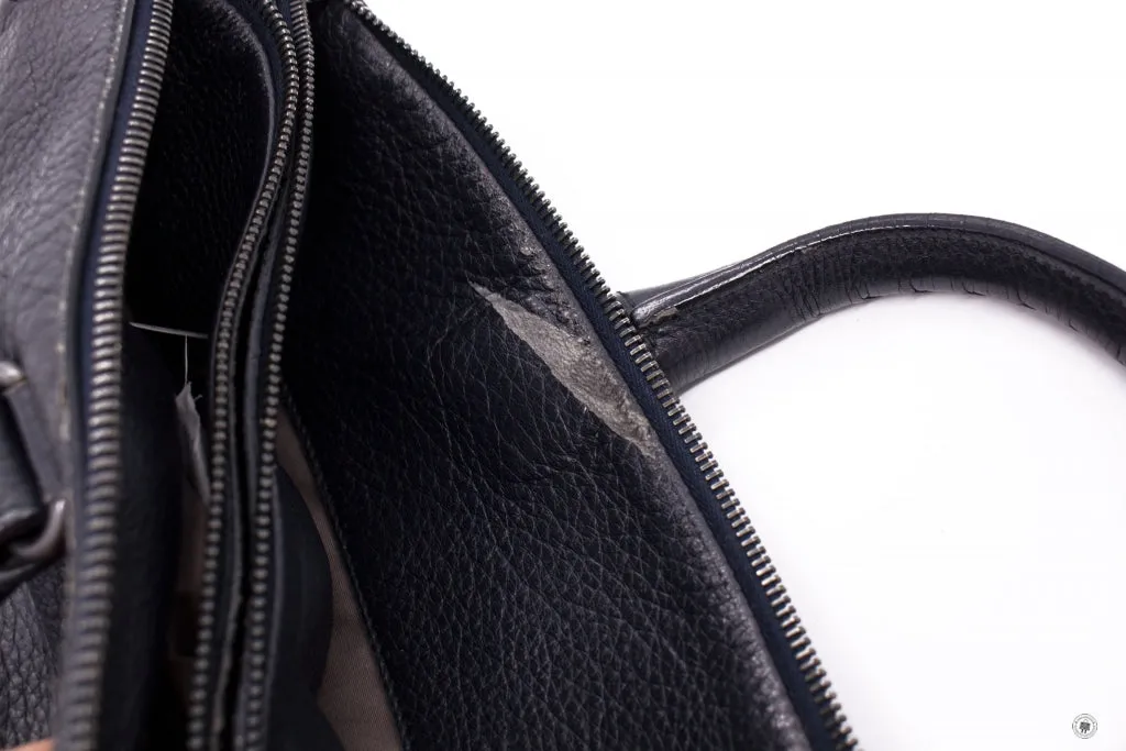 Bottega Veneta Vintage Briefcase Black Lambskin Briefcases