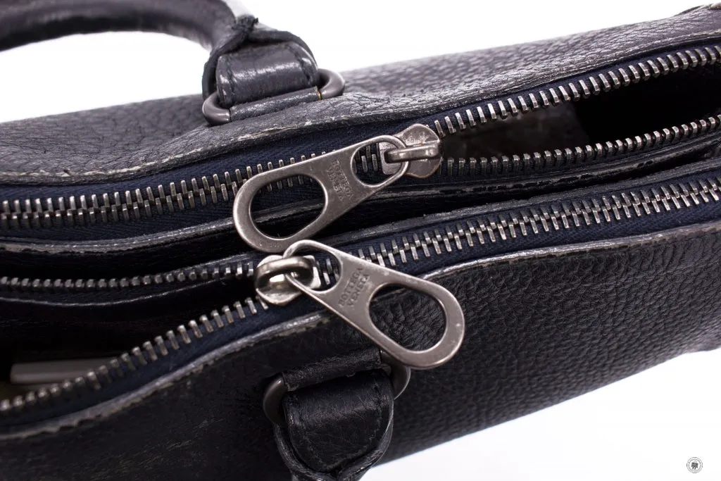 Bottega Veneta Vintage Briefcase Black Lambskin Briefcases