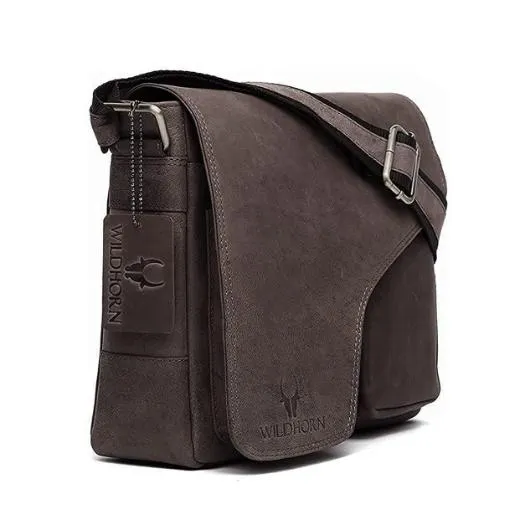 CAISTOR Leather Messenger Bag for Men