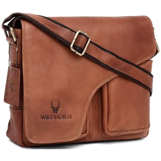CAISTOR Leather Messenger Bag for Men