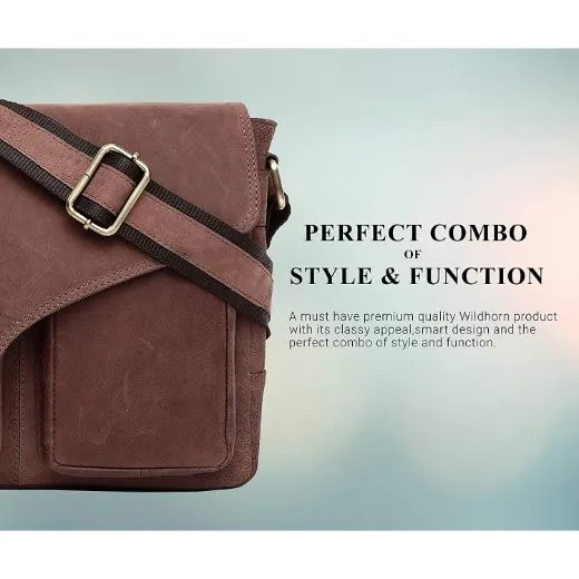 CAISTOR Leather Messenger Bag for Men