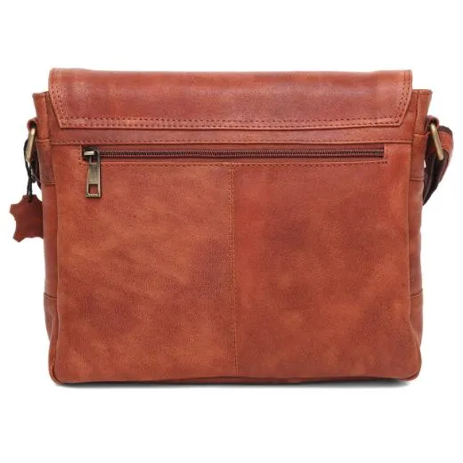 CAISTOR Leather Messenger Bag for Men