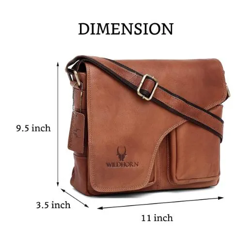 CAISTOR Leather Messenger Bag for Men
