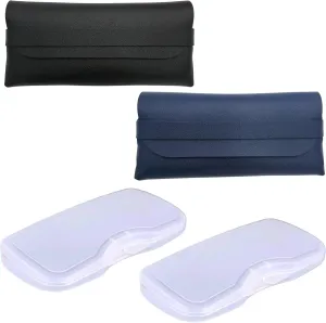Clip on Glasses Case Pouch Hard Shell, Case for Clip on Sunglasses, Clip-on Sunglasses Clear Box, Thin Flat Glasses Storage