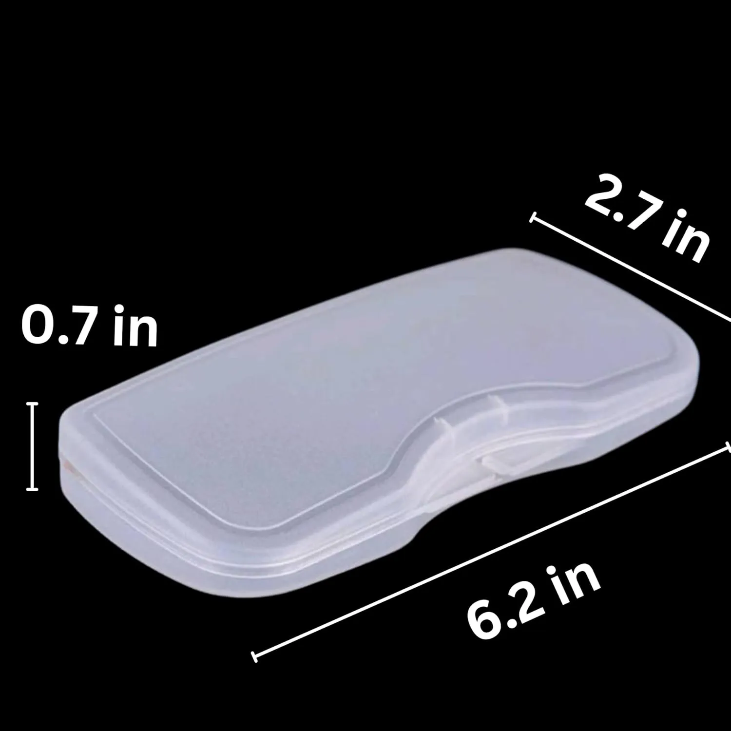 Clip on Glasses Case Pouch Hard Shell, Case for Clip on Sunglasses, Clip-on Sunglasses Clear Box, Thin Flat Glasses Storage