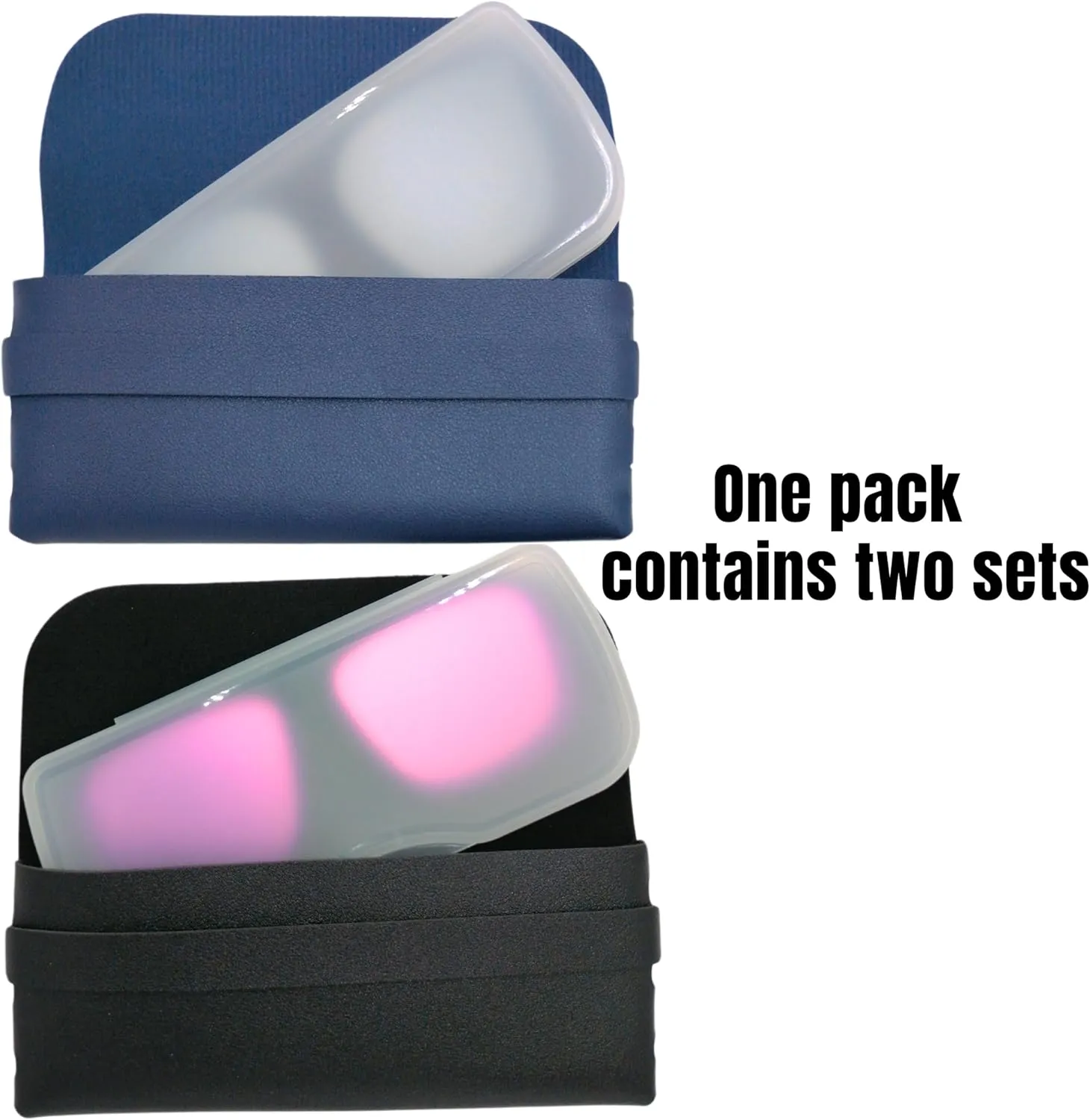 Clip on Glasses Case Pouch Hard Shell, Case for Clip on Sunglasses, Clip-on Sunglasses Clear Box, Thin Flat Glasses Storage