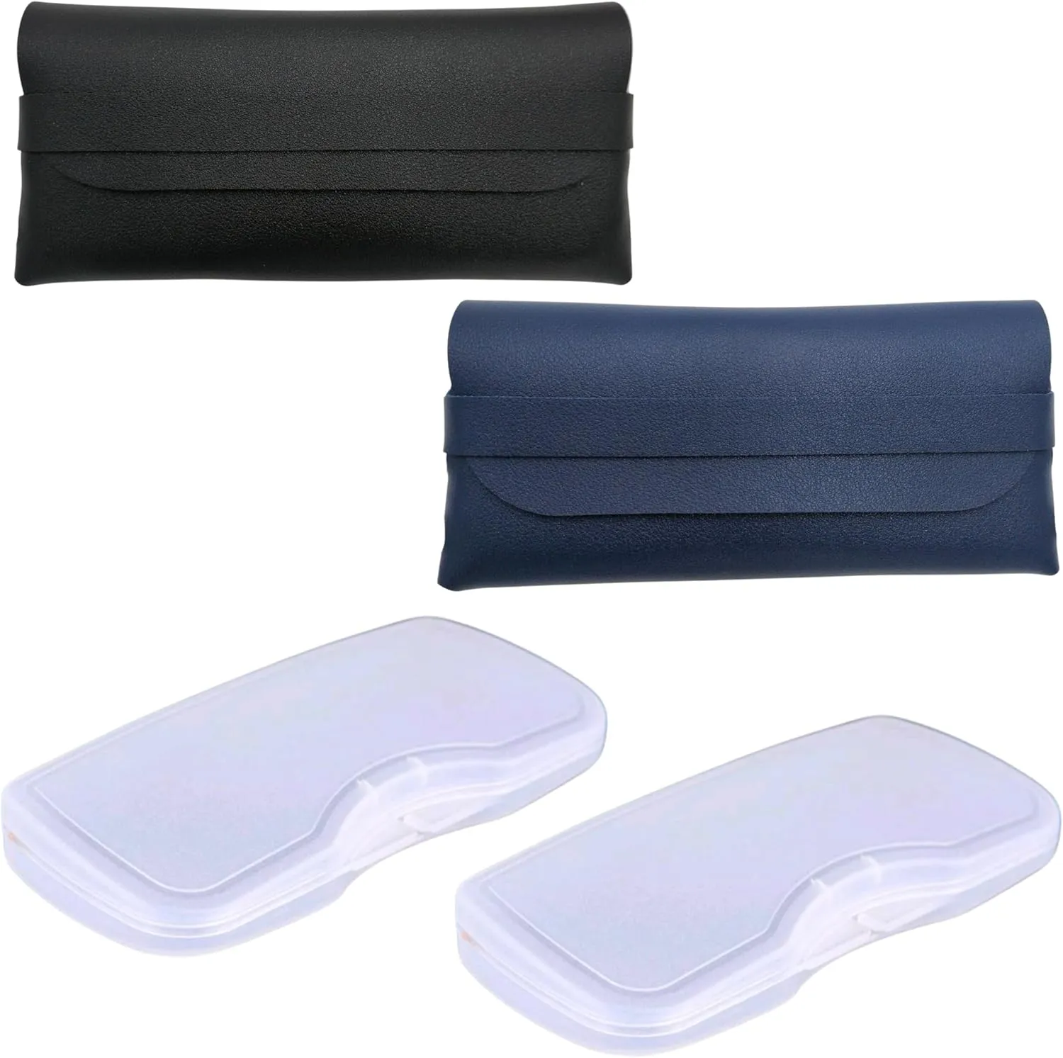 Clip on Glasses Case Pouch Hard Shell, Case for Clip on Sunglasses, Clip-on Sunglasses Clear Box, Thin Flat Glasses Storage