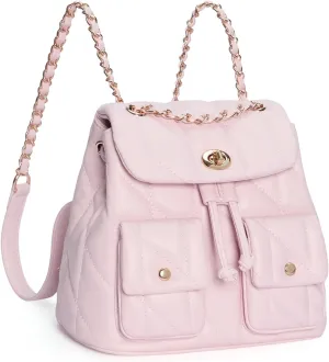CLUCI Small Backpack Purse for Women,Mini Vegan Leather Tabby Backpack for Woman Quilted Bookbag Crossbody Bag