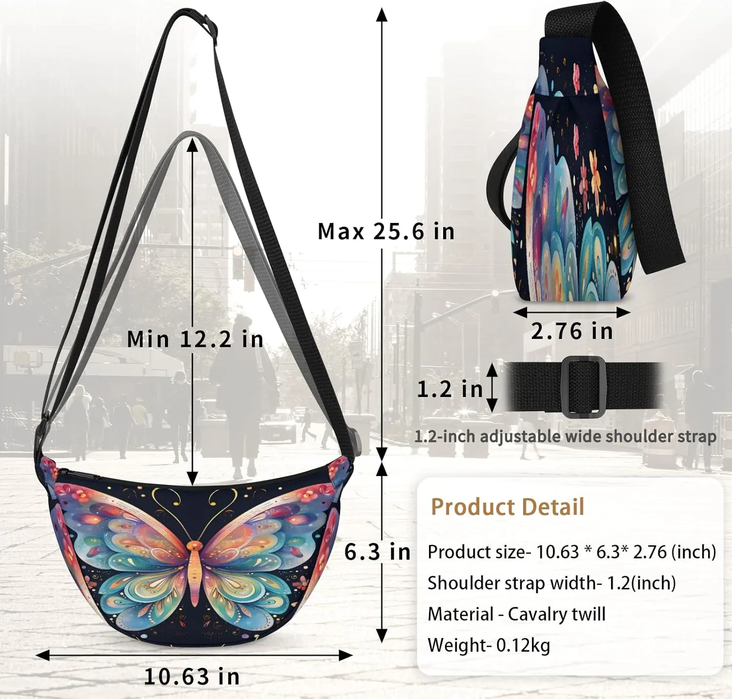 Crescent Crossbody Bag for Women Men, Lightweight Small Sling Hobos Dumpling Bag Crescent Purse, Crescent Moon Bags