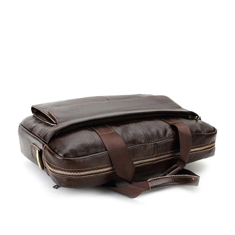 CROSS OX Genuine Leather Mens Briefcase Laptop Bags Men's Travel Bag Cowhide Men Shoulder Bags Business Man Handbag bolsa