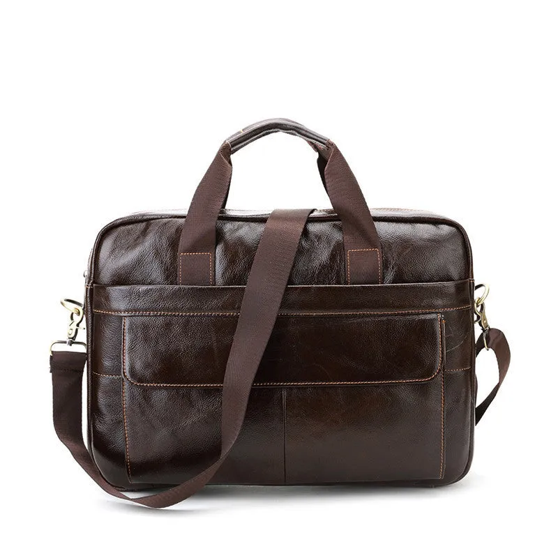 CROSS OX Genuine Leather Mens Briefcase Laptop Bags Men's Travel Bag Cowhide Men Shoulder Bags Business Man Handbag bolsa
