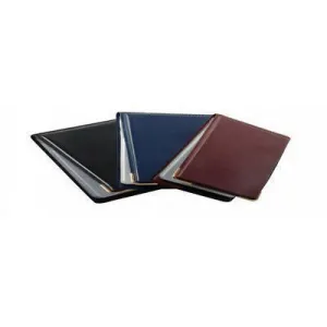 Cumberland Business Card File Gold Corners 24 Capacity 70 X 110Mm Blue