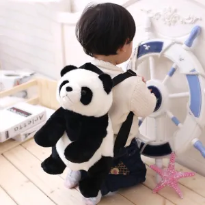 Cute Panda Plush Kids Backpack with Adjustable Straps for Comfort