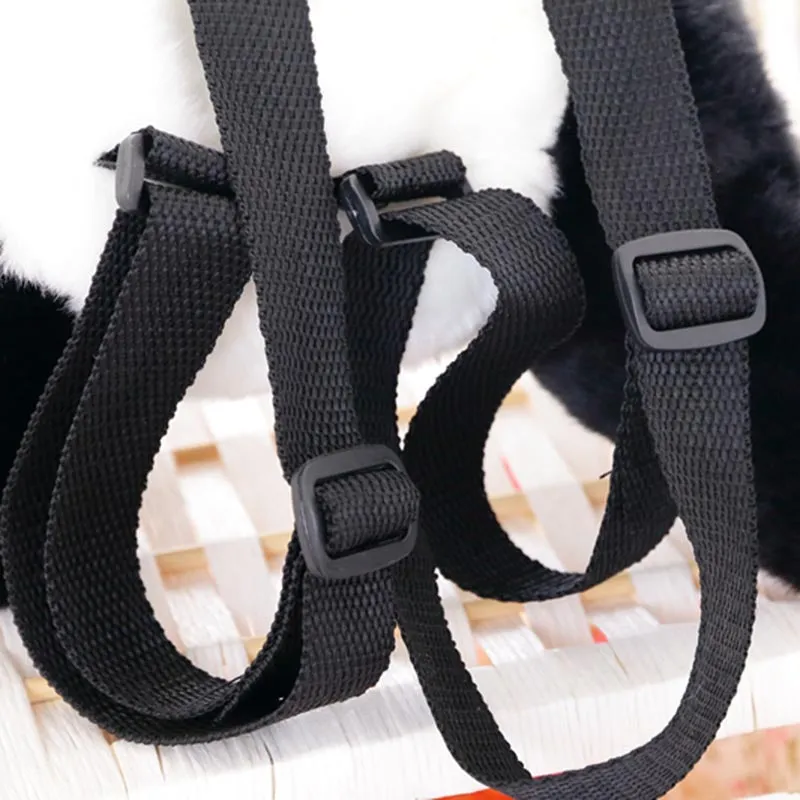 Cute Panda Plush Kids Backpack with Adjustable Straps for Comfort