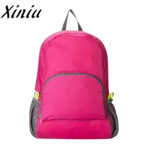 Folded Nylon Waterproof Unisex Travel Backpacks