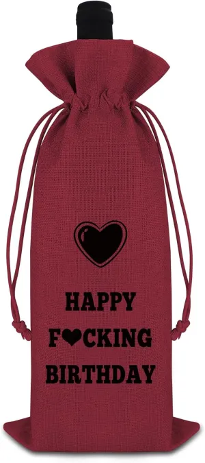 Funny Birthday Wine Bags Birthday Gifts For Women Men Wine Wrap Bag Birthday Party Decorations Friendship Happy 20th 30th 40th Birthday Gifts For Friends Coworker Husband Wife Reusable Wine Gift Bag