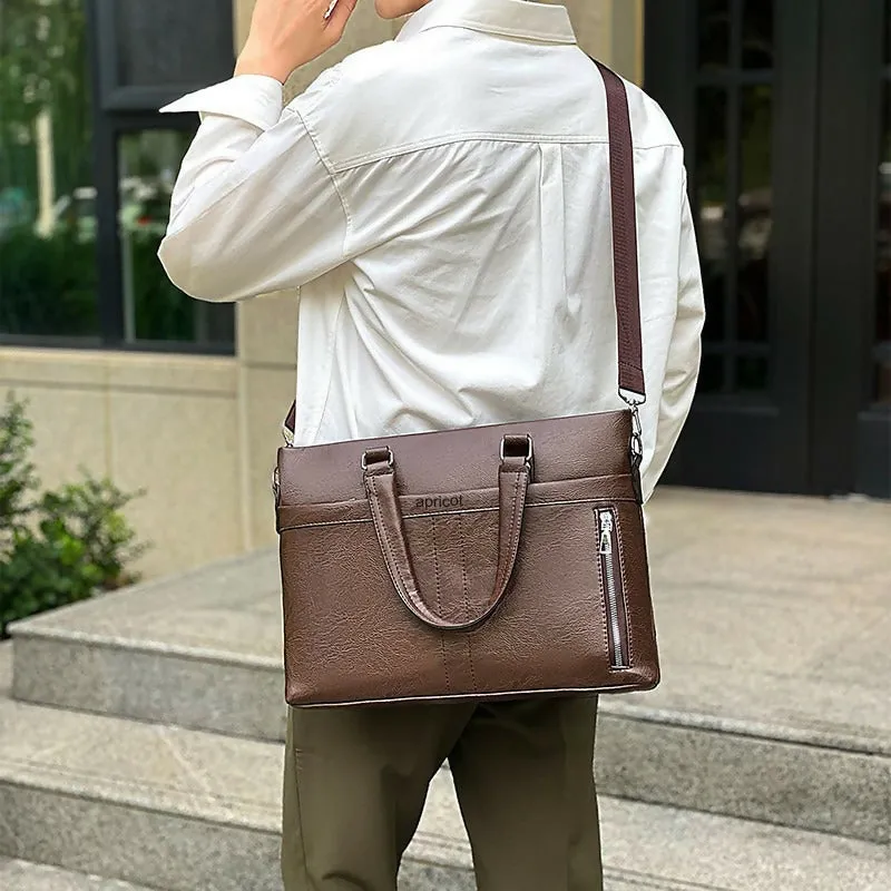 Genuine Leather Laptop Bags For Men & Women (Brown)