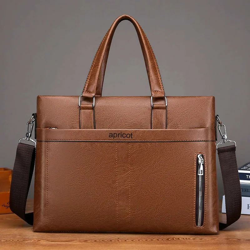 Genuine Leather Laptop Bags For Men & Women (Brown)