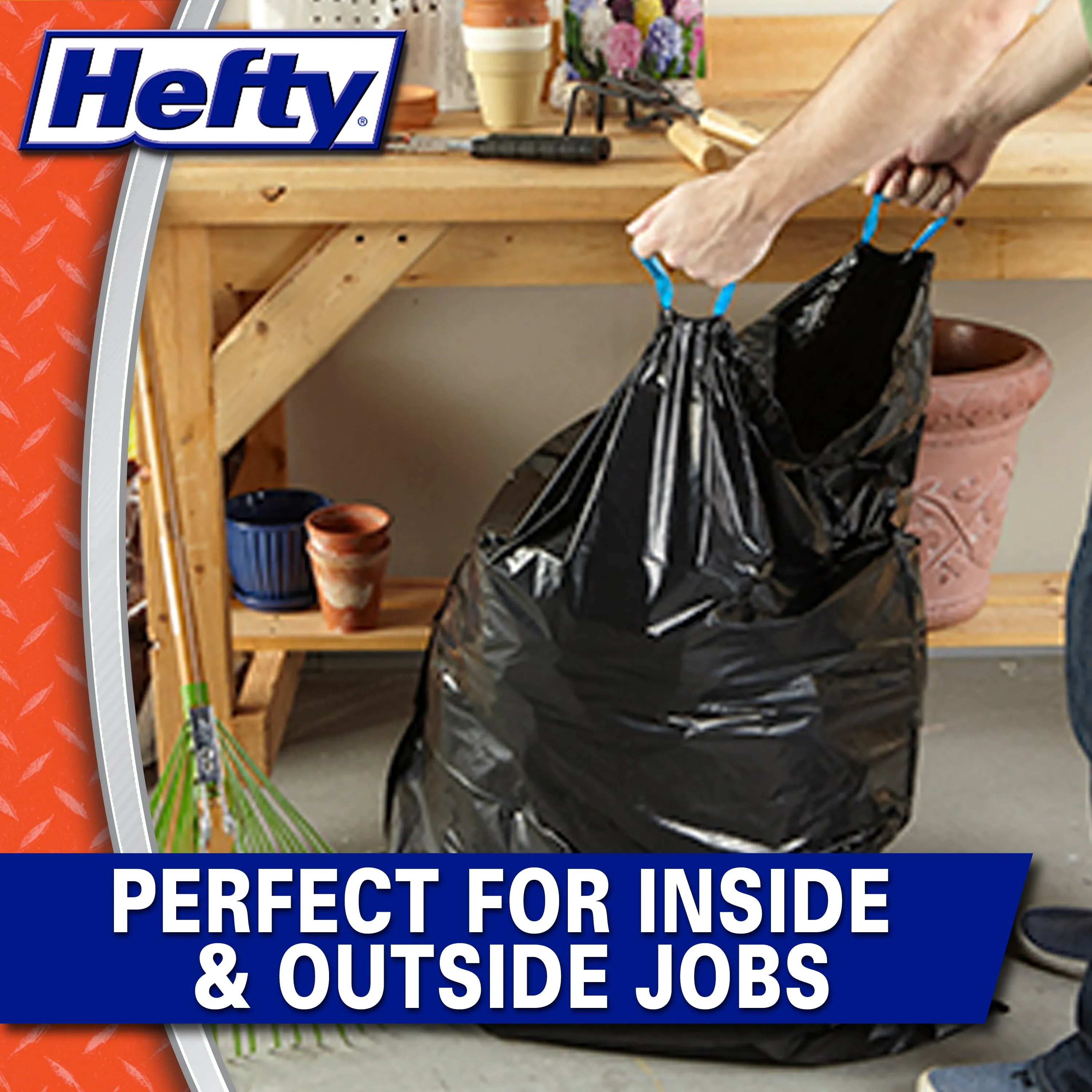 Hefty Strong Large Trash Bags, 30 Gallon, 40 Count