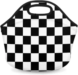 Kids Lunch Box for Boys Girls Insulated Neoprene Checkerboard Children Lunch Bags Sturdy Soft Bag & Reusable Cooler Lunch Thermal Meal Tote Kit for School