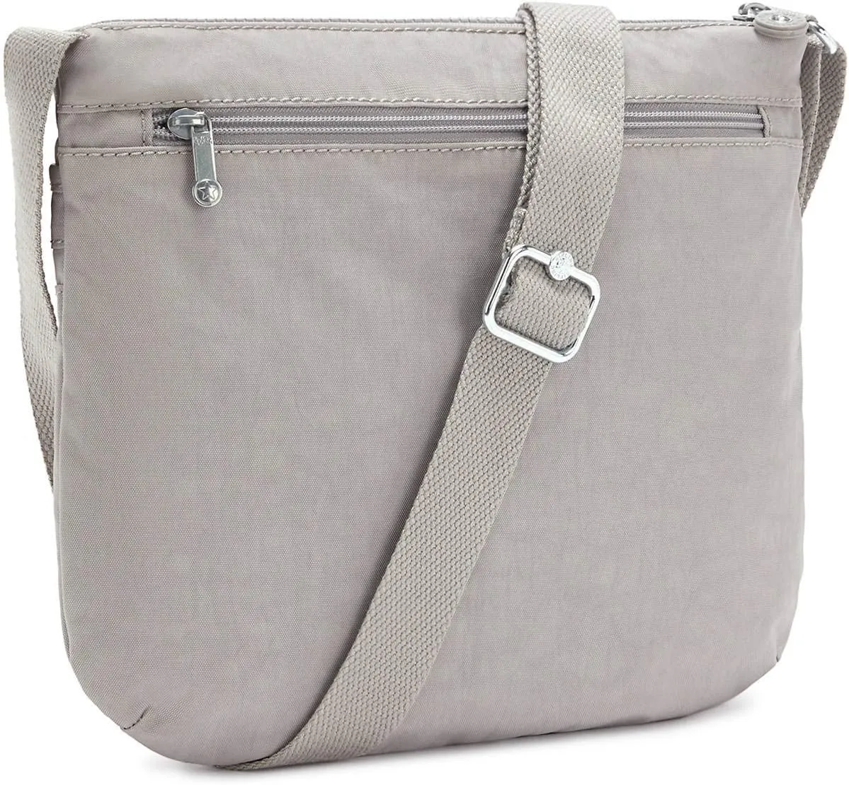 Kipling womens Womens Arto Bag, Lightweight Everyday Purse, Casual Nylon Shoulder Crossbody Bag, Grey Gris, 11.25 L X 10.25 H X 1.5 D US
