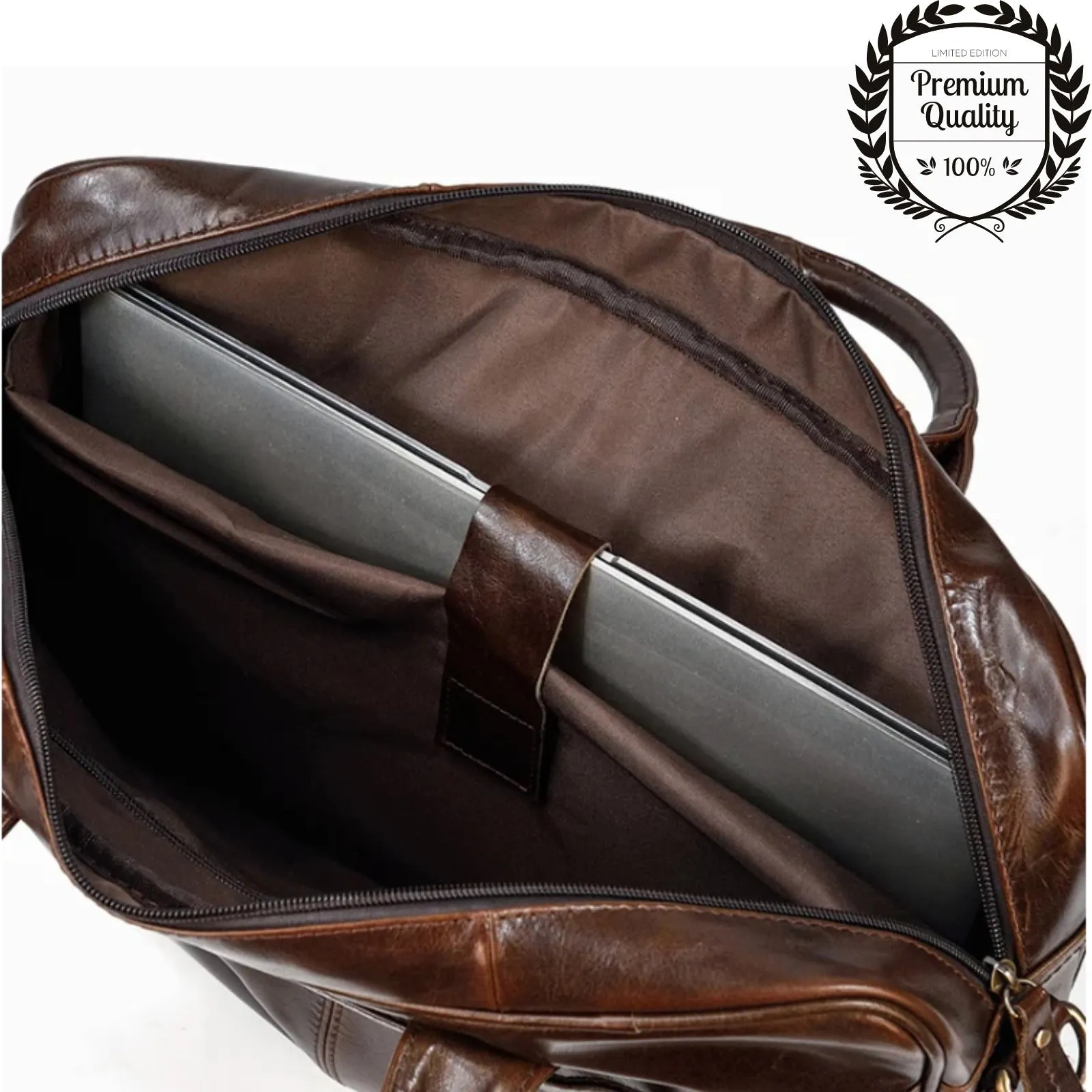 Kofi Best Premium Pure Leather Laptop Bags for Men and Women