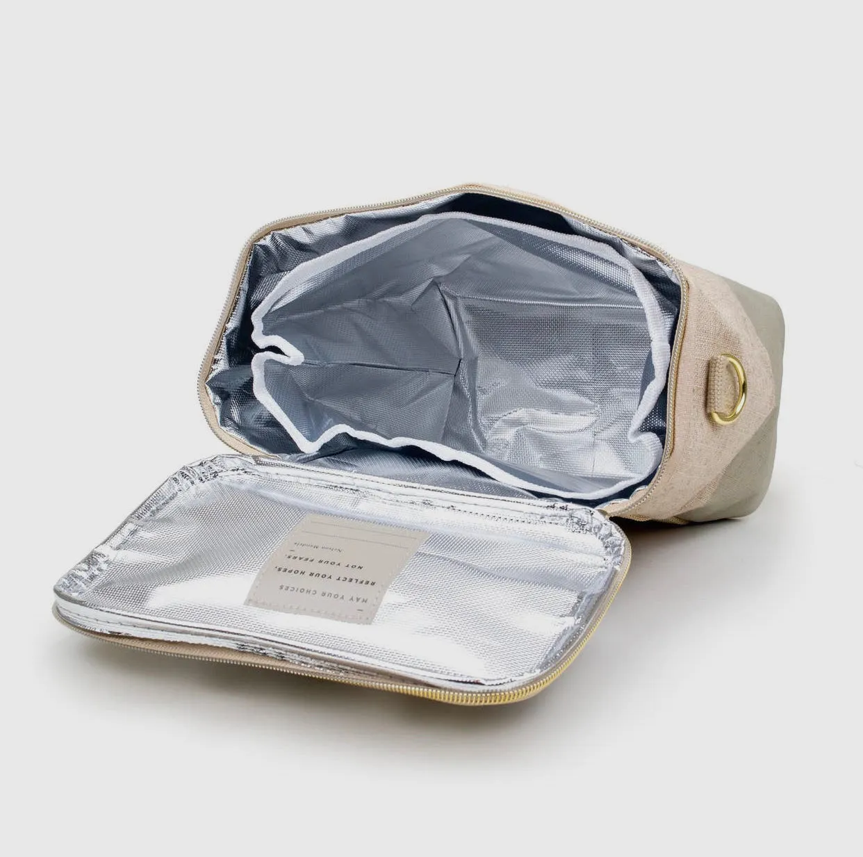 Linen Colorblock Lunch Tote