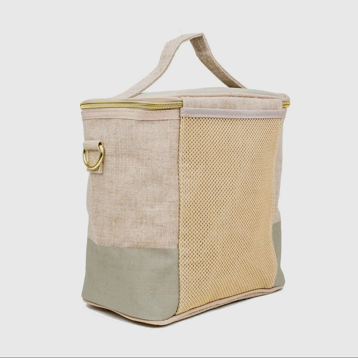 Linen Colorblock Lunch Tote