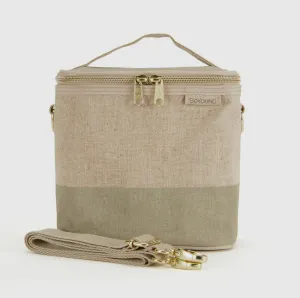 Linen Colorblock Lunch Tote