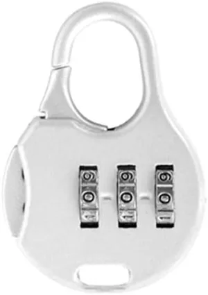Mini Combination Lock Security Padlock 3 Digit Code Locks Colorful Lockers Number Locks for Suitcases Luggage and Briefcases Silver, 50*35*12mm/1.97*1.38*0.47in