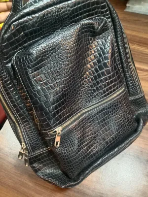 Navtyo Premium Pure Leather Backpack Bags Blue for Men and Women