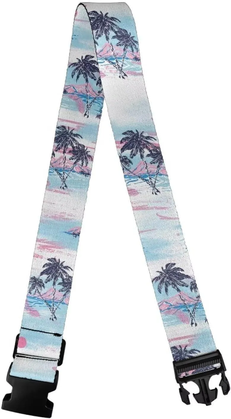 Palm Tree Luggage Straps Suitcase Strap, Luggage Belt Strap for Suitcases Belt Strap, Bag Straps for Luggage Buckle Straps and Wraps