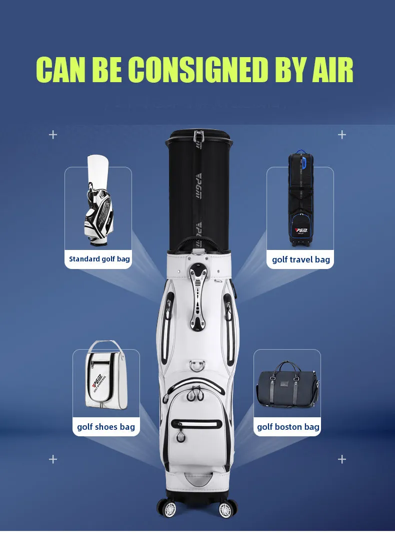 PGM QB098 golf club travel bag TPU waterproof custom logo golf bag with wheel