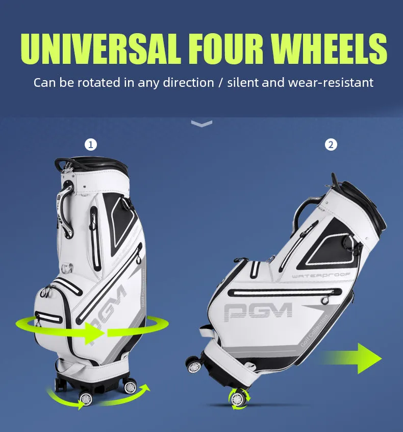 PGM QB098 golf club travel bag TPU waterproof custom logo golf bag with wheel